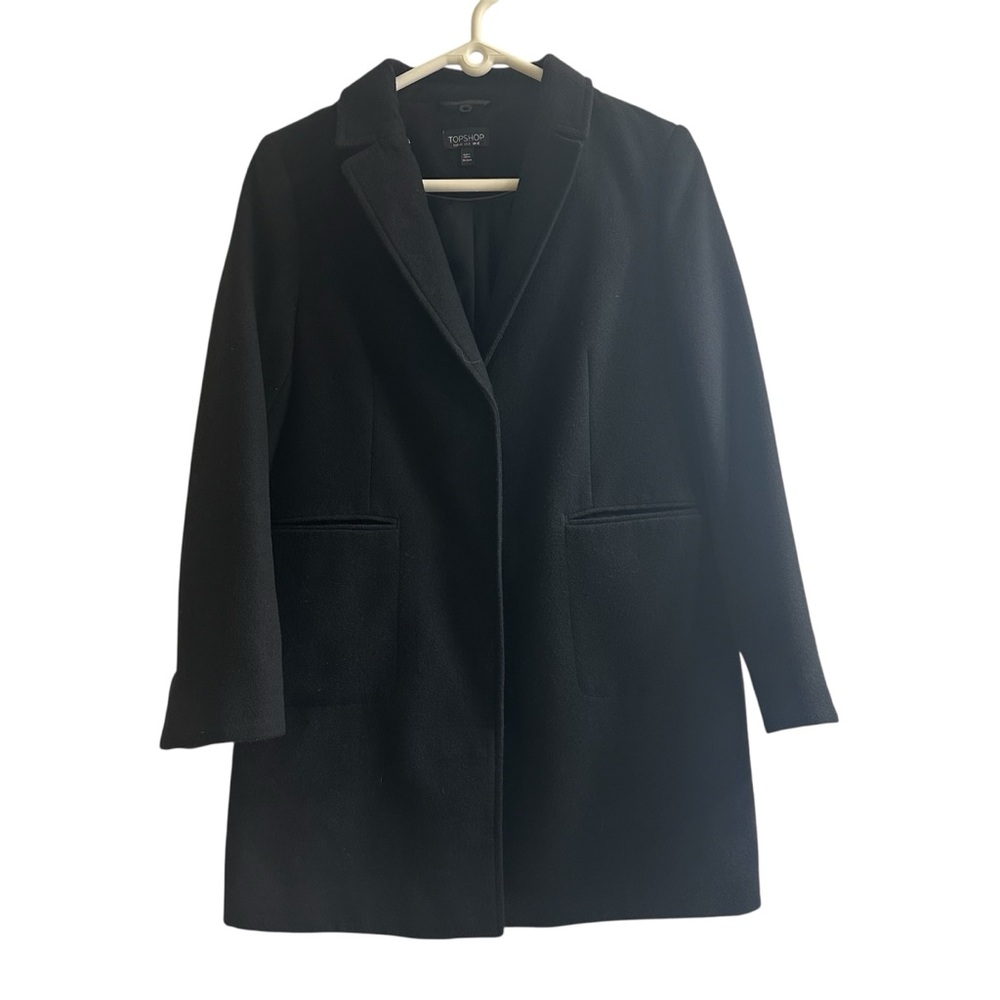 Topshop Black Blazer Coat